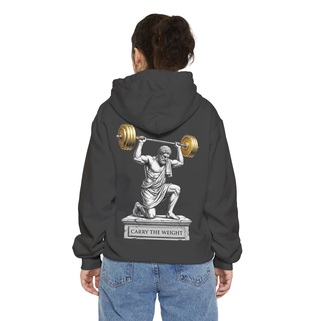 ForgedLoot - Carry The Weight Hoodie - Pepper - person-1 | color:Pepper