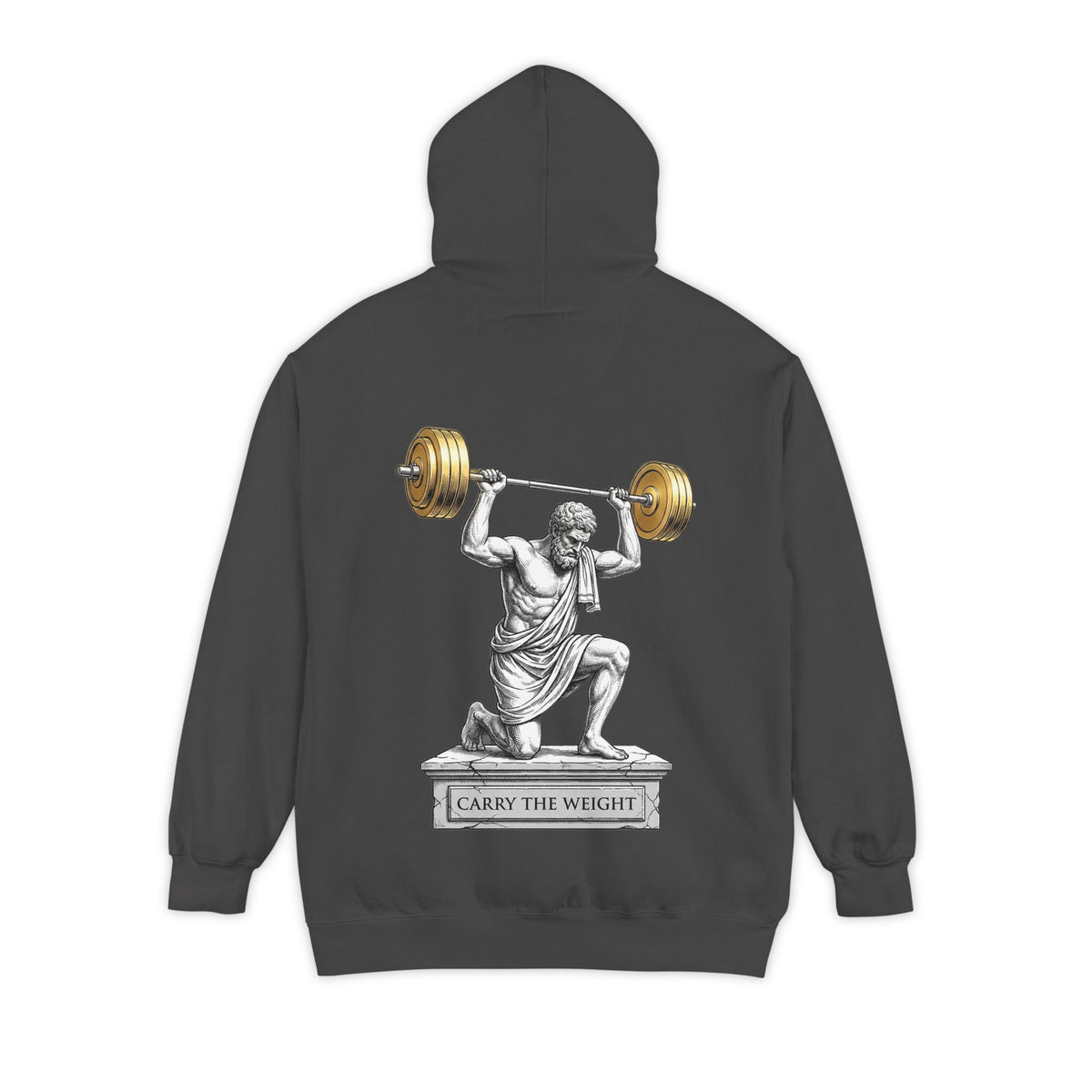 ForgedLoot - Carry The Weight Hoodie - Pepper - back | color:Pepper