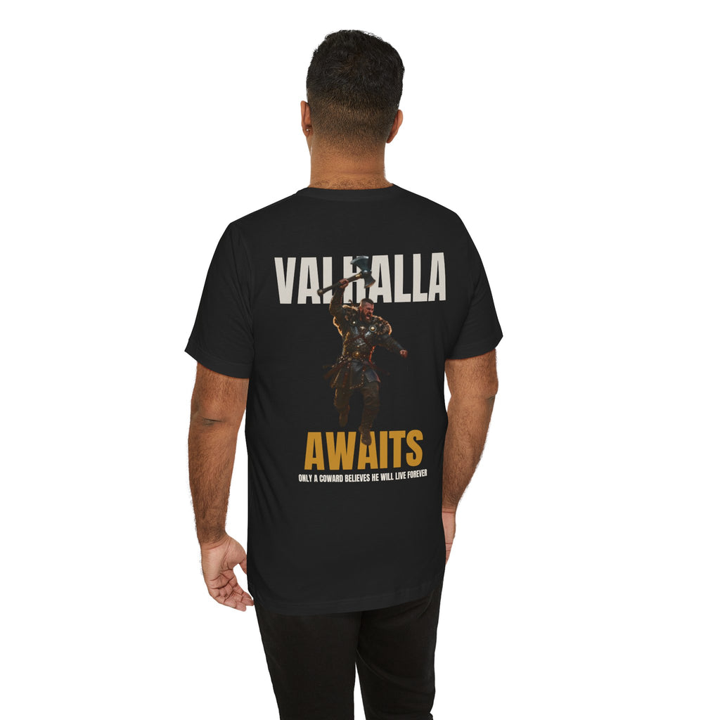 ForgedLoot - Valhalla Awaits Tee - Black - person | color:Black
