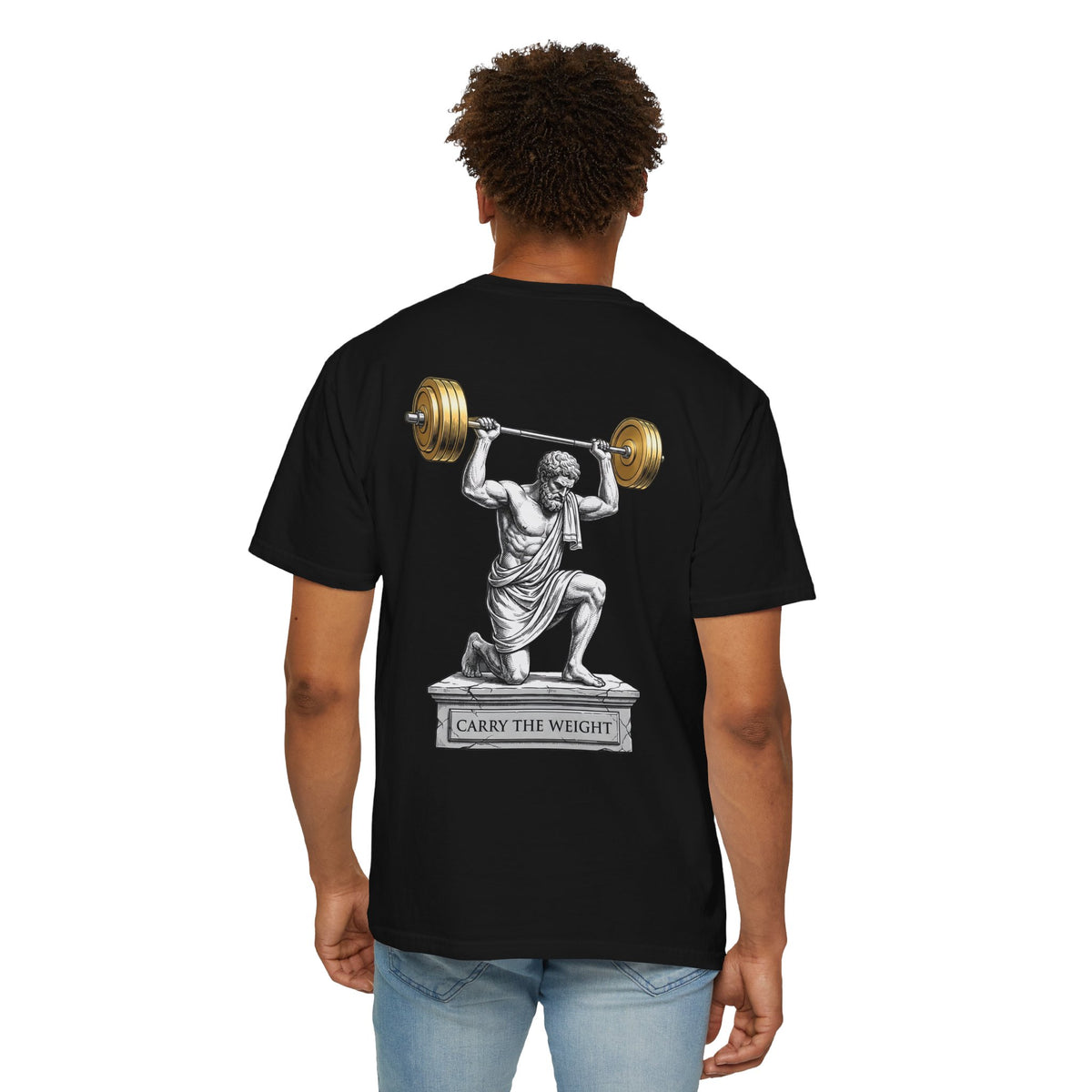 ForgedLoot - Carry The Weight Tee - Black - person-4 | color:Black