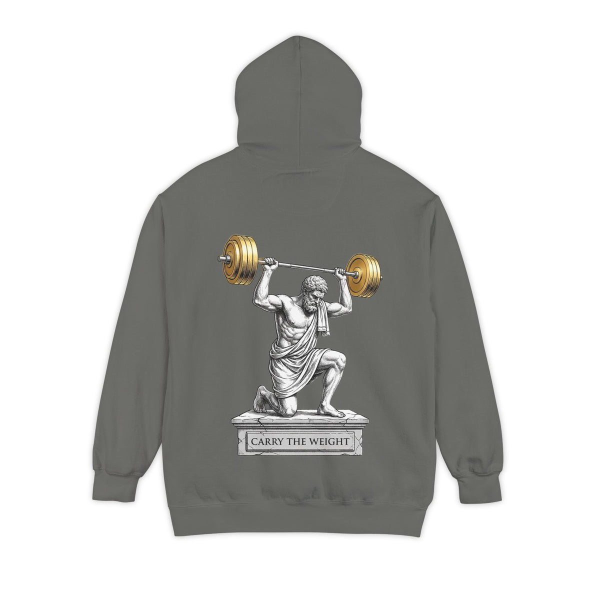 ForgedLoot - Carry The Weight Hoodie - Grey - back | color:Grey