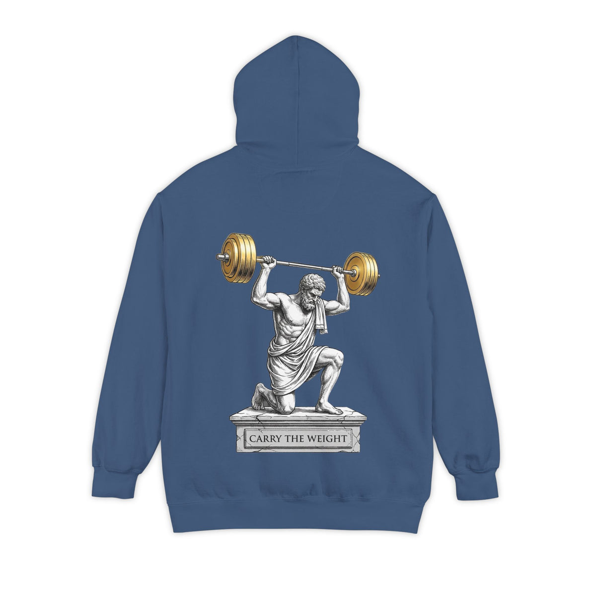 ForgedLoot - Carry The Weight Hoodie - True Navy - back | color:True Navy