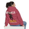 ForgedLoot - Valhalla Awaits Hoodie - Crimson - person | color:Crimson