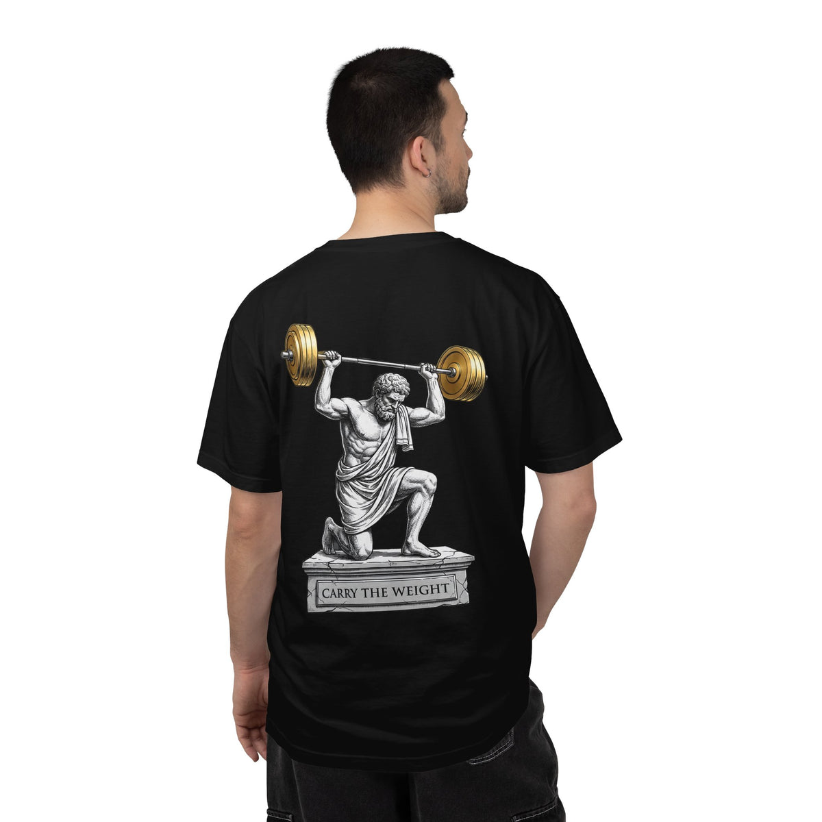 ForgedLoot - Carry The Weight Tee - Black - person-1 | color:Black