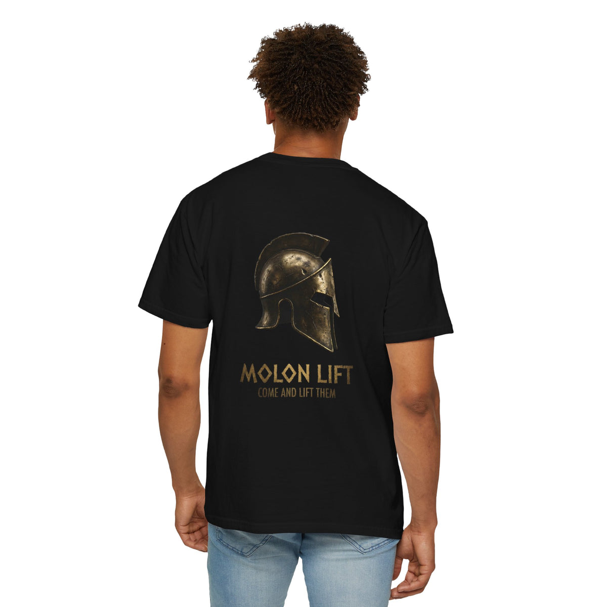 ForgedLoot - Molon Lift Tee - Black - person-4 | color:Black