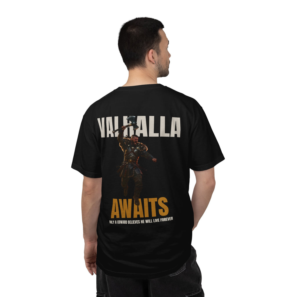 ForgedLoot - Valhalla Awaits Tee - Black - person-1 | color:Black