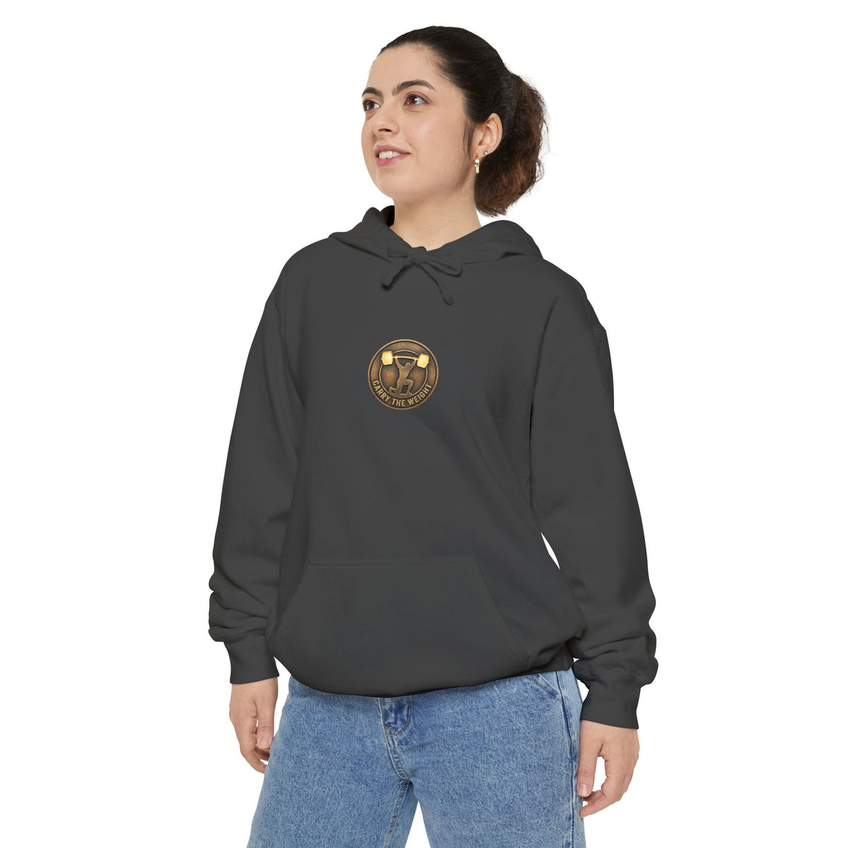 ForgedLoot - Carry The Weight Hoodie - Pepper - person-1 | color:Pepper