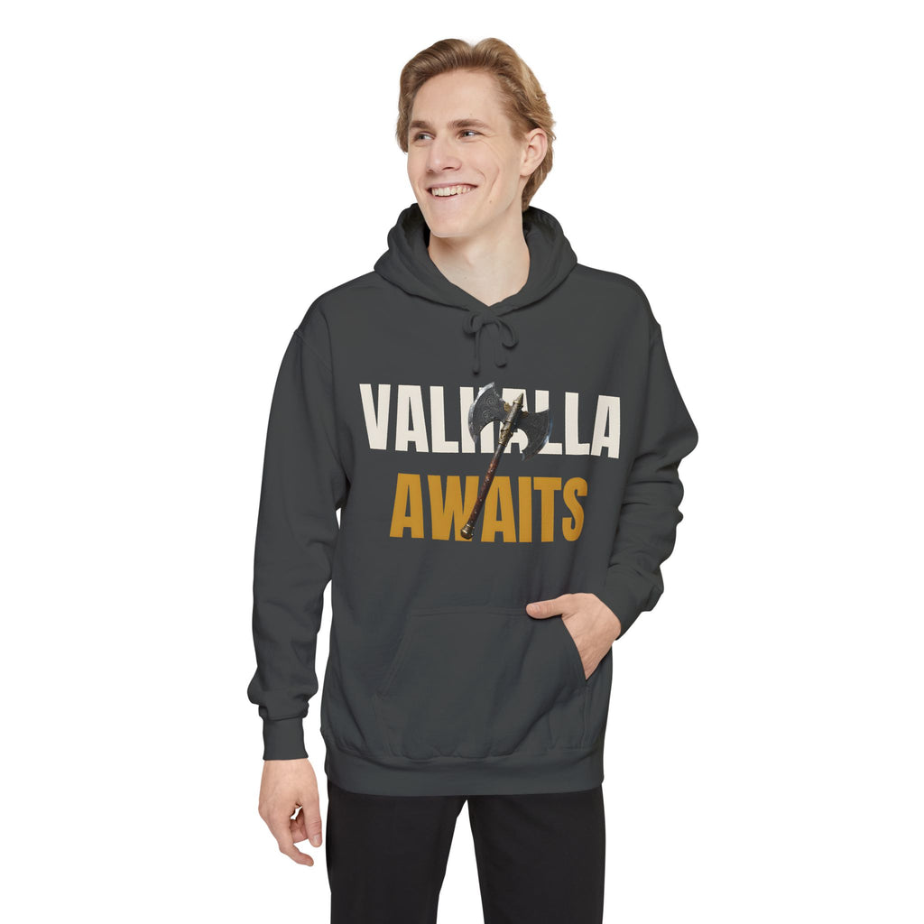 ForgedLoot - Valhalla Awaits Hoodie - Pepper - person-2 | color:Pepper
