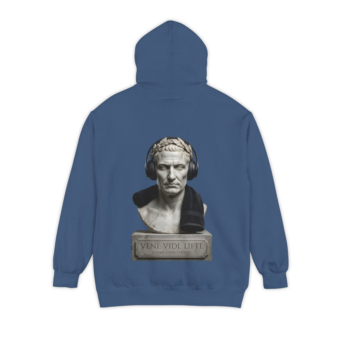 ForgedLoot - Veni Vidi Lifti Hoodie - True Navy - back | color:True Navy