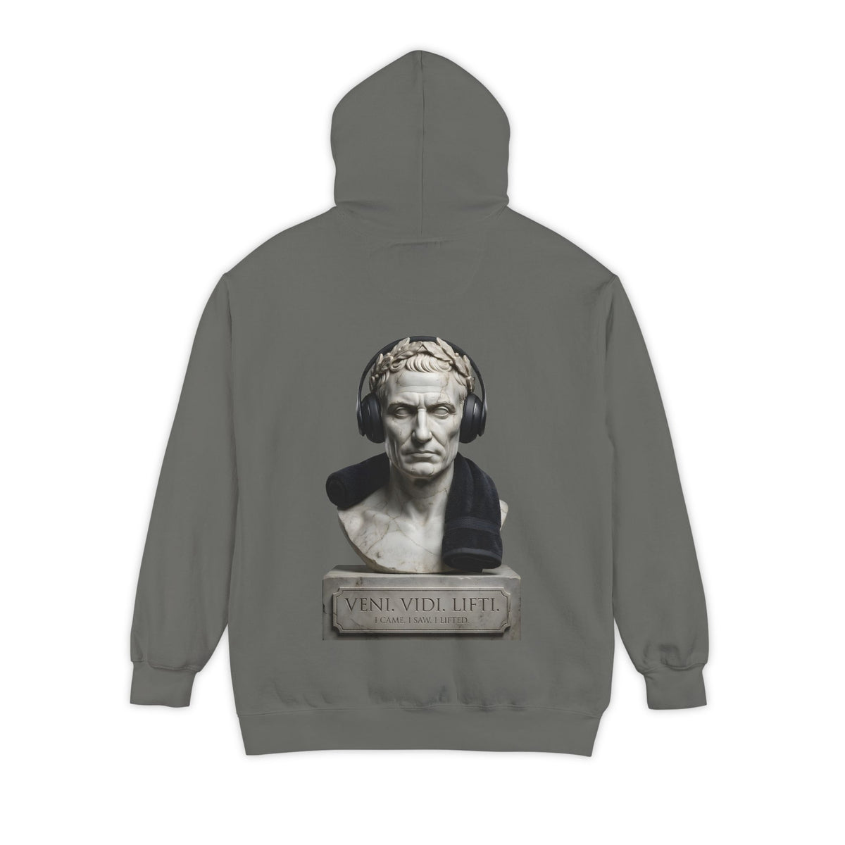 ForgedLoot - Veni Vidi Lifti Hoodie - Grey - back | color:Grey