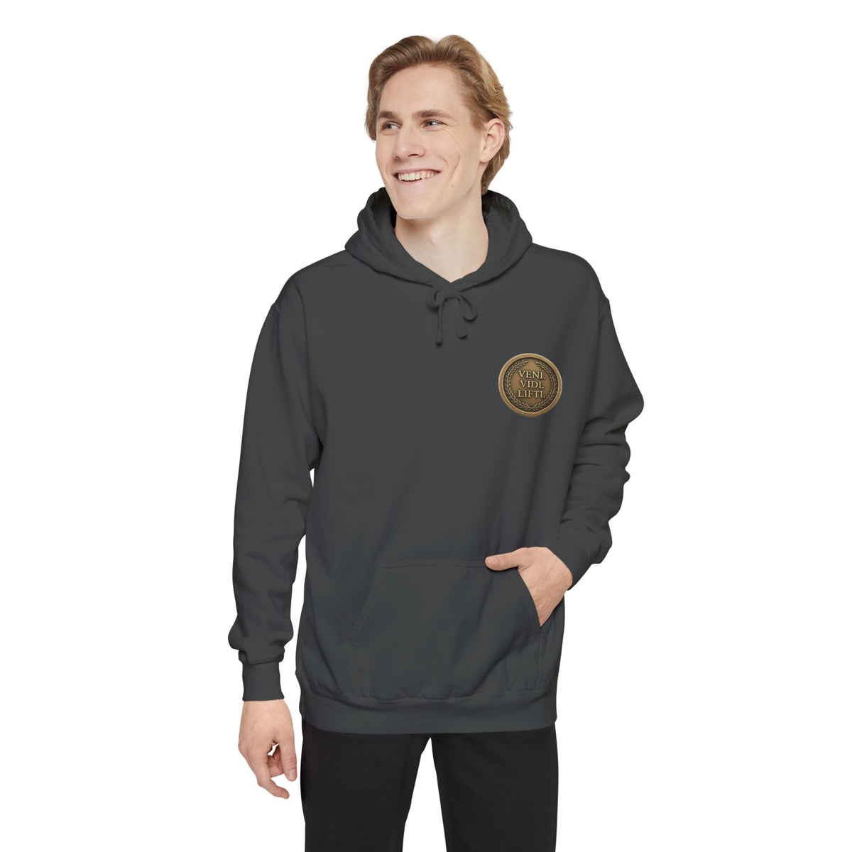 ForgedLoot - Veni Vidi Lifti Hoodie - Pepper - person-2 | color:Pepper